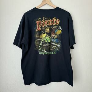 Margaritaville Mens Black Myrtle Beach T-Shirt 100% Cotton Short Sleeve Size XXL